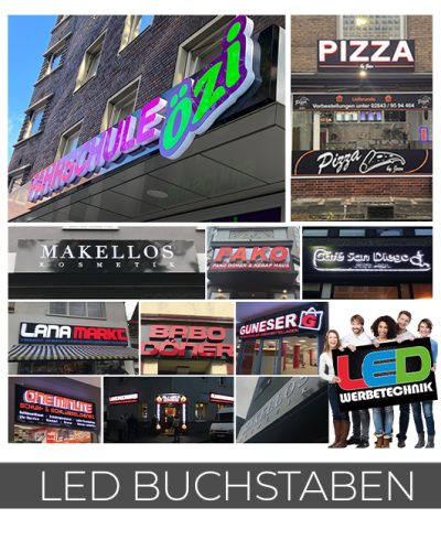 LED Buchstaben inkl. Montage