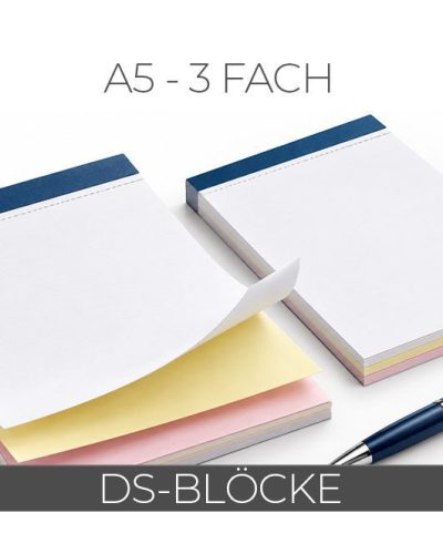 Durschschreibeblöcke A5 (3 Fach) je Block 50 Sätze